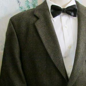 BROWN WOOL BLAZER, 40R, ELEGANT, HIGH QUALITY BRANDINI SPORT COAT, JACKET